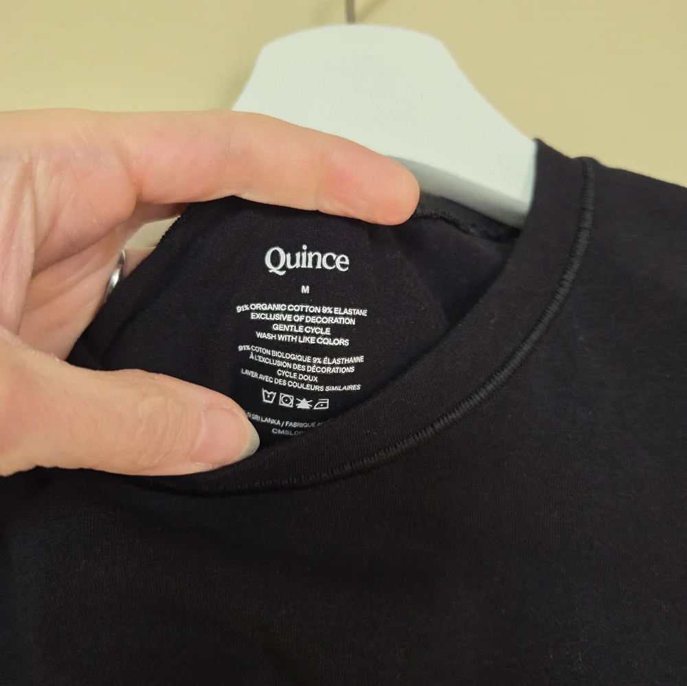 Quince Organic Cotton Jersey Tee Fitted Basic Capsule Minimalist - Picture 9 of 11
